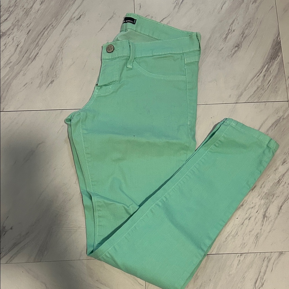 Flying Monkey Mint Green Skinny Jeans